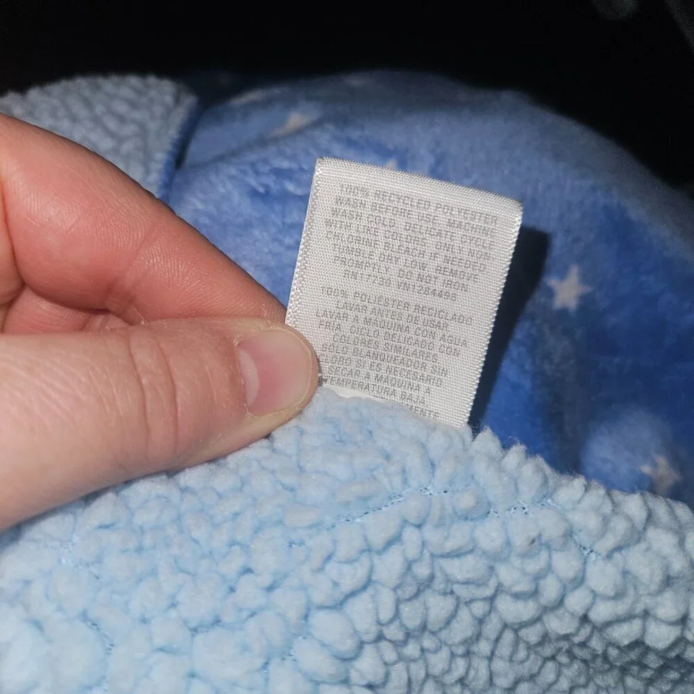 Cloud Island Blue White Stars Baby Blanket Fleece Sherpa Soft